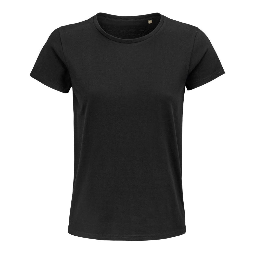 besticktes Bio Baumwoll Frauen T-Shirt | Emoji der Woche